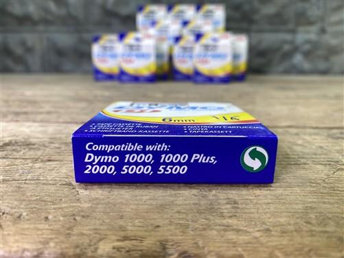 Ham Radio - Lot of 14 Dymo D1 43610 Label Cassettes 1/4" 6mm Black on Clear New Old Stock by The Old Grainery (50 load, ac...