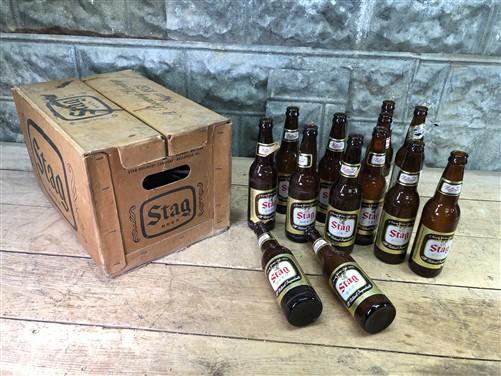 Collectible beer bottles - Stag Brown Beer Bottles, Original Box, Belleville Illinois, Beer Breweriana, by The Old Grainer...