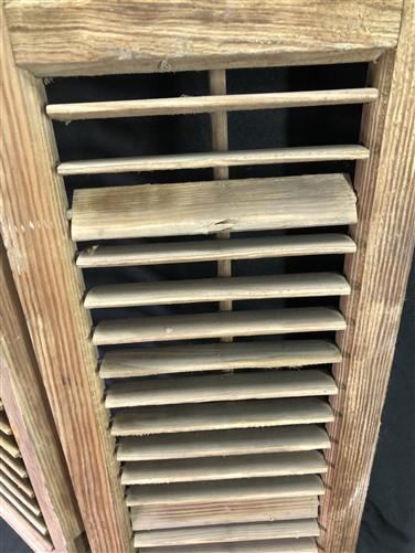 Shutter - Wooden Window Shutter, Victorian Window Louver, Architectural Salvage B48, by The Old Grainery (44 inch tall, Br...