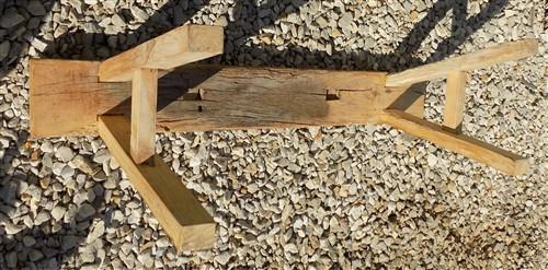 Wooden bench - Village Natural Wood Bench, Indoor Entryway Bench, Rustic Farmhouse Decor D, by The Old Grainery (19 in tal...