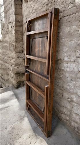 Wood Folding Table (67.5x34.25) Vintage Dining Room Kitchen Island Portable A145