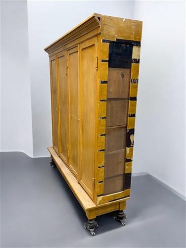 Storage Cabinet with Base, Vintage Kitchen Pantry, Cupboard, Utility Cabinet, B