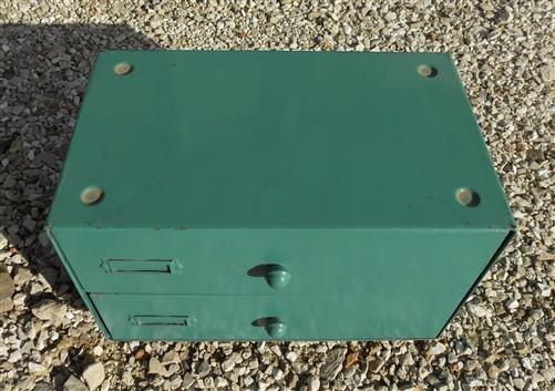 2 Drawer Watch Part Metal File Cabinet, Vintage Organizer, Craft Part Storage G,