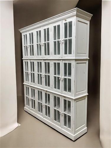 Triple Stack Bookcase, White Kitchen Hutch Cabinet, Kitchen Storage, Cupboard A3