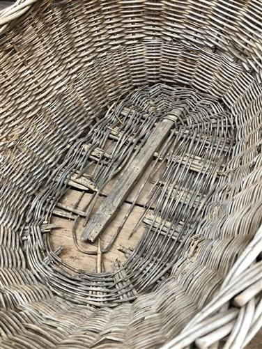 Basket - Oval Wicker Basket, Vintage German Woven Rattan Basket, Storage Organizer A16, by The Old Grainery (Adults, Any R...