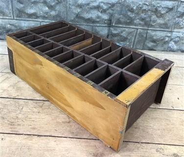 Storage - Wood Box Glass Clock Face Crystals Storage, Small Craft Parts Supply Organizer, by The Old Grainery (cabinet, cl...