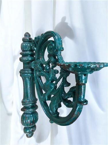 Ornate Cast Iron Plant Lamp Bracket, Vintage Wall Mount Garden Plant Holder D,