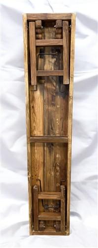Rustic Folding Bench (72x14.5) Vintage Reclaimed Wood Bench, Farmhouse Seat, A89