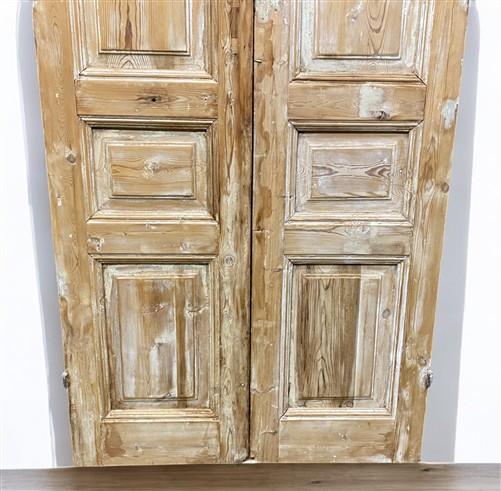 Antique French Double Doors (39x92) European Doors, Flat Panel Doors, A642