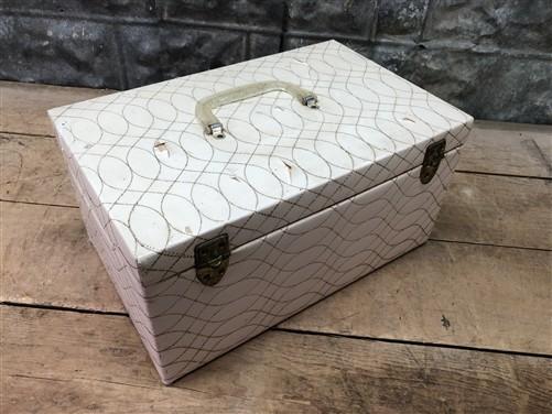 Sewing box - Singer Sewing Machine Attachments, Buttonholer, Zigzagger, Sewing Box Novelties, by The Old Grainery (attachm...