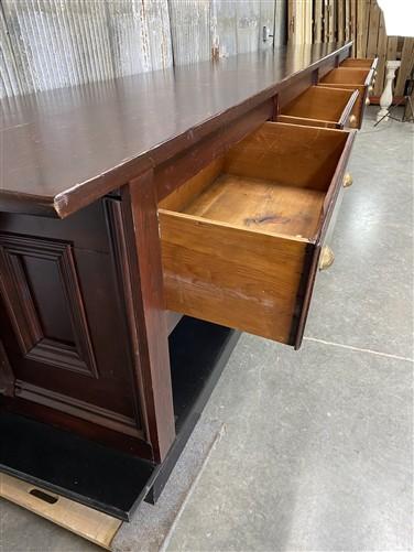15'8" Store Counter Display Table, Mercantile Showcase, Bar Front Kitchen Island