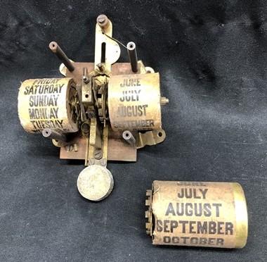 Seth Thomas Calendar Clock, Double Dial Day Month Display, Replacement Parts,