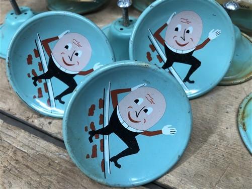 11 Amerock Humpty Dumpty Story Book Knobs A603, Vintage Childrens Hardware Pulls