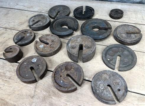 Platform Scale Weights Vintage Metal Hanging Industrial Fairbank Morse Hdwe A43