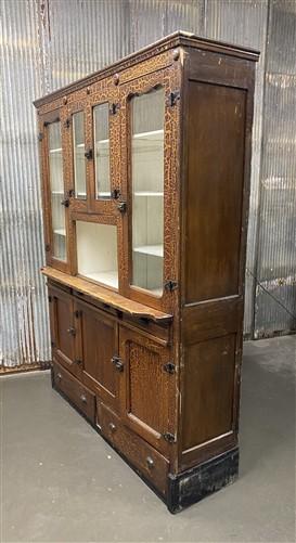 Vintage Cabinet - Hoosier Cabinet, Vintage Kitchen Cupboard, Crackle Finish, China Cabinet, A by The Old Grainery (buffet,...