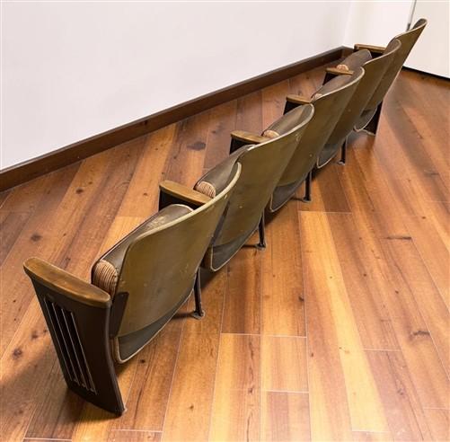 Theater Seats - 5 Padded Folding Theater Seats, Auditorium Theatre Seat, Entryway Bench D3 by The Old Grainery (art deco,...