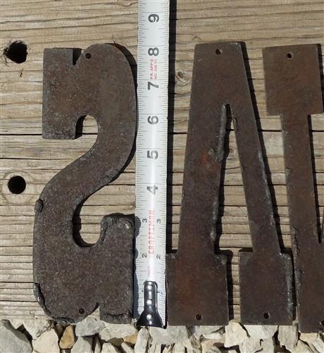 Metal Letters Playbill Font, 7 7/8" Rustic Western Barn Art Craft Sign Letters A