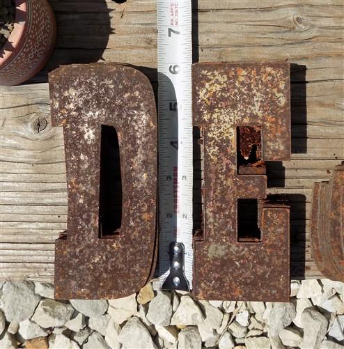 Metal Letters Playbill Font, 6 Inch Rustic Western Barn Art Craft Sign Letters C