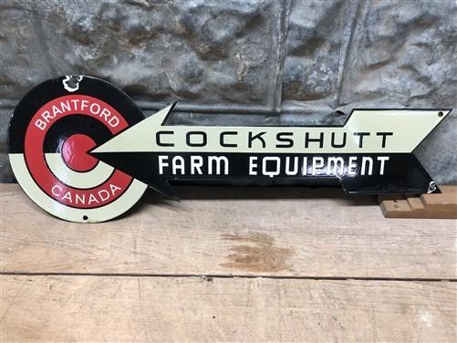 Signs - Cockshutt Farm Equipment Sign Porcelain Metal Advertising, Brantford Canada A by The Old Grainery (advertising, ad...