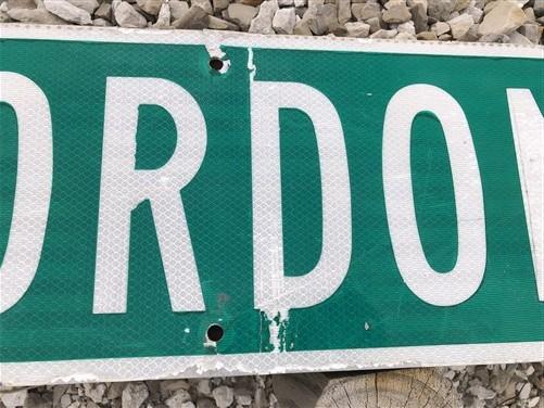 Signs - Gordon St Street Sign, Vintage Green Road Sign, 36x9 Metal Wall Sign Garage D by The Old Grainery (36x9, gordon, g...