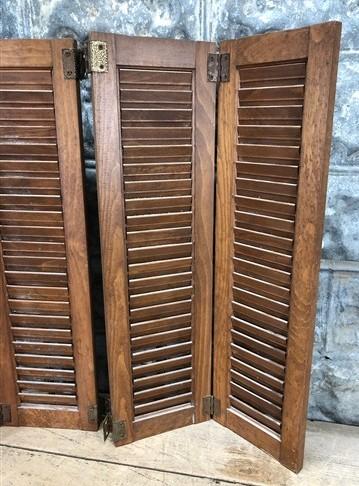 Shutters - Lot Wood Shutters Victorian Window Louver Plantation Door Mission Vintage B14M by The Old Grainery (art, crafts...