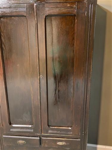 Wood Armoire, Vintage Bedroom Wardrobe, Storage Closet, Clothes Closet Cabinet A