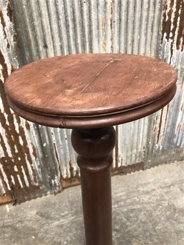 3' Elegant Wood Pedestal, Round Display Base, Vintage Architectural Show Stand