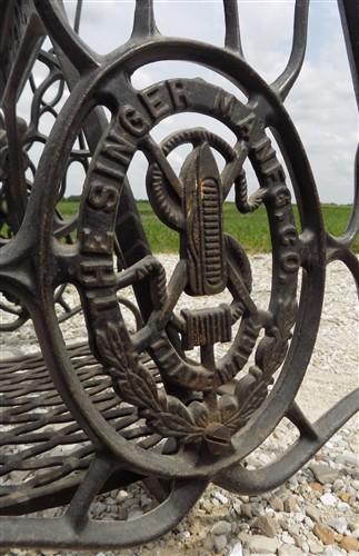Treadle Sewing Machine, Cast Iron Base, Industrial Age Singer Steampunk RA