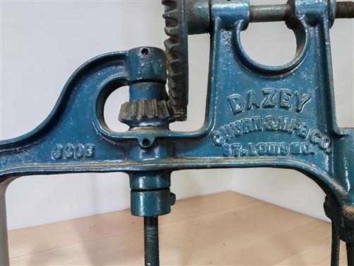 Dazey Butter Churn Model 330B, Antique Hand Crank Cast Iron & Tin St Louis Churn