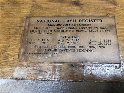 1927 NCR National Cash Register Cash Money Drawer Coin Dollar Parts Repair T