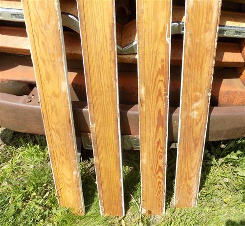 4 Wood Trim Pieces, Architectural Salvage, Reclaimed Vintage Wood Baseboard B1
