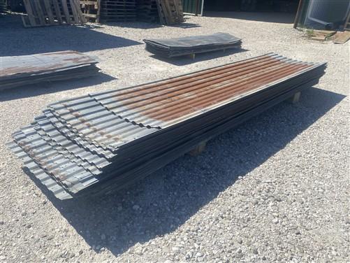 43 Sheets Reclaimed Barn Tin, 11' Corrugated Metal, 946 Sq Ft Wide Rib B18