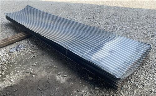 17 Sheets Reclaimed Barn Tin, 11' Corrugated Metal, 374 Sq Ft Salvage B36
