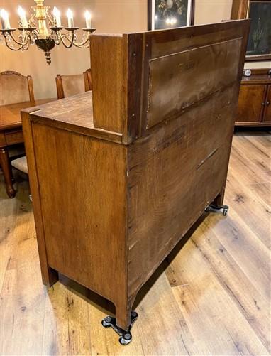 Mission Oak Buffet, Vintage Sideboard Cabinet with Mirror, Arts & Crafts Server