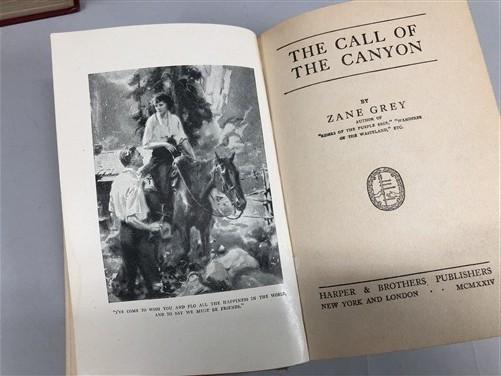 5 Zane Grey HC Lot, Vintage Hardcover Western Book Lot F