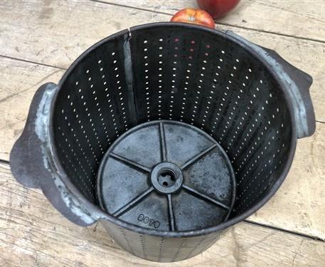 Lard Press No 25 Small Plate, Strainer Plate, Strainer Basket, Cast Iron Parts A