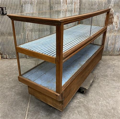 Oak Display Case, Vintage Oak Store Counter Cigar Tobacco Humidor Glass Showcase