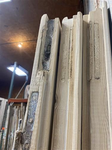 Antique French Double Doors (50x91.5) 4 Pane Glass, European Reclaimed G173