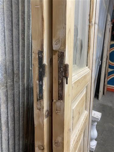 Antique French Double Doors (43.75x101) 1 Pane Glass, European Reclaimed G183