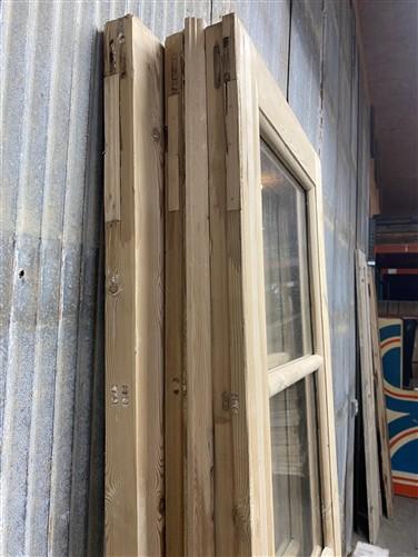 Antique French Double Doors (67x88) 5 Pane Glass, European Reclaimed G185