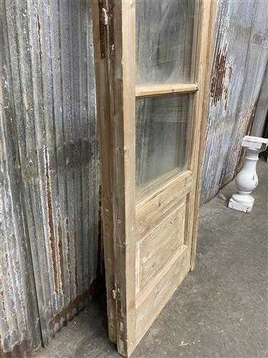 Antique French Double Doors (48x81) 4 Pane Glass, European Reclaimed G186