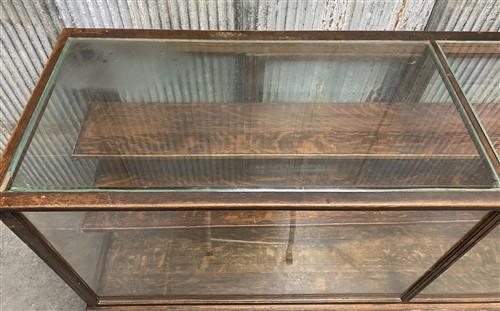 Oak Store Display Case, Vintage 8' Glass Showcase, Store Counter, Tenk's Clipper