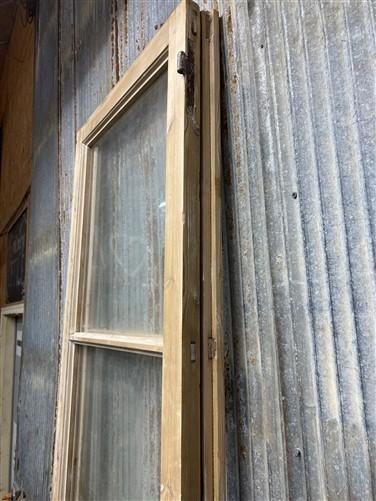 Antique French Double Doors (46x101) 3 Pane Glass, European Reclaimed G197
