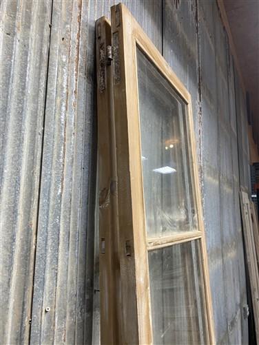 Antique French Double Doors (46.5x103) 3 Pane Glass, European Reclaimed G195