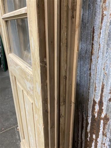 Antique French Double Doors (44x103) 5 Pane Glass, European Reclaimed G193