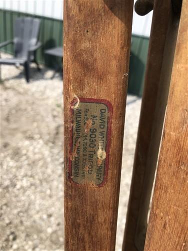 David White No 9030 Wooden Tripod, Vintage D White Milwaukee Transit Mount