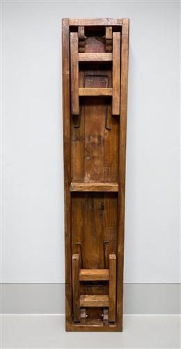 Rustic Folding Bench (72x14) Vintage Reclaimed Wood Bench, Farmhouse Seat A113