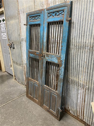 Indian Wooden Garden Gate Vintage Reclaimed Teak Door Architectural Salvage A124