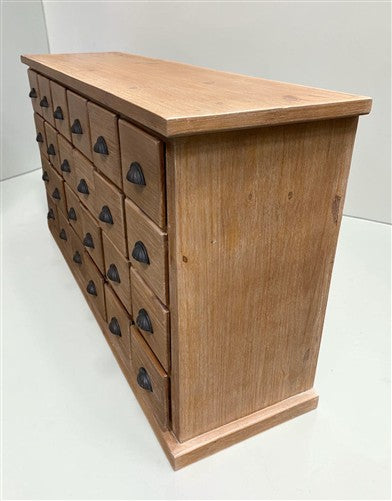 6' Apothecary Cabinet, Natural Store Cabinet, 24 Drawer Store Display Pharmacy B