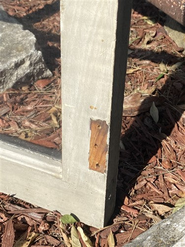 Wood Transom Window, 3 Pane Glass, Vintage Architectural Salvage Frame, A91